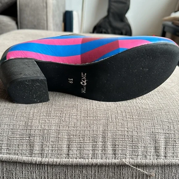 Handmade Colorful leather Lace-up Oxfords, size 39 - Picture 7 of 12